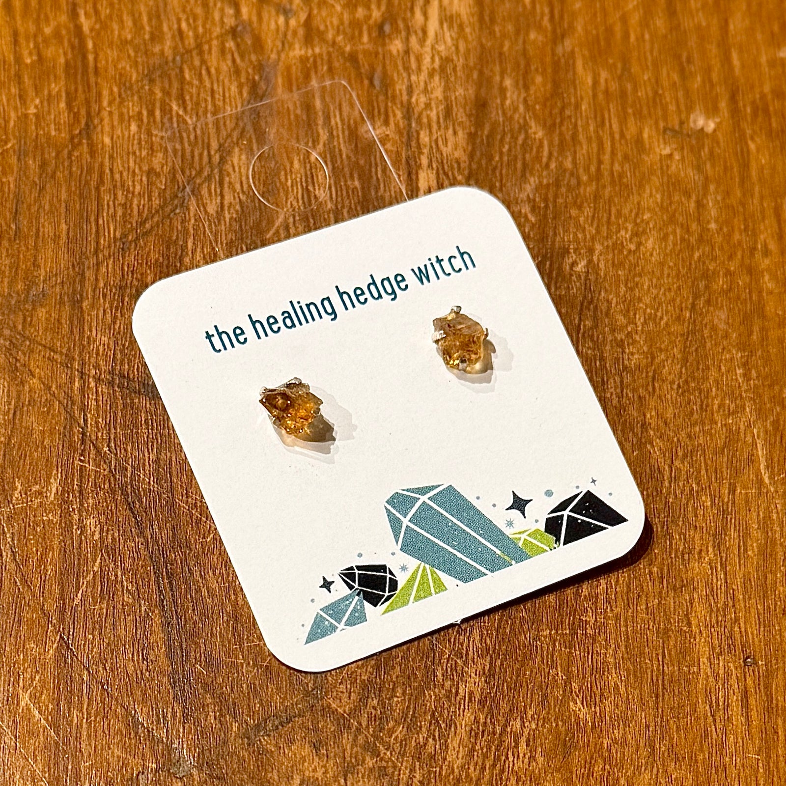 Citrine Sterling Silver Stud Earrings