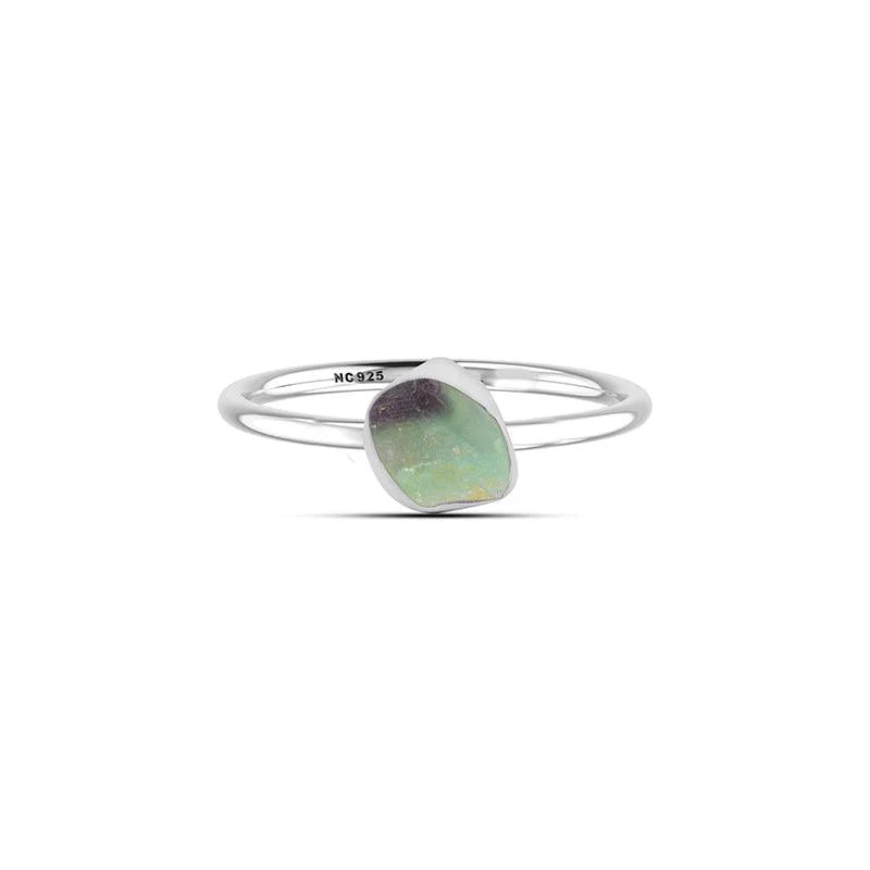 Fluorite Stackable Rough Crystal Ring