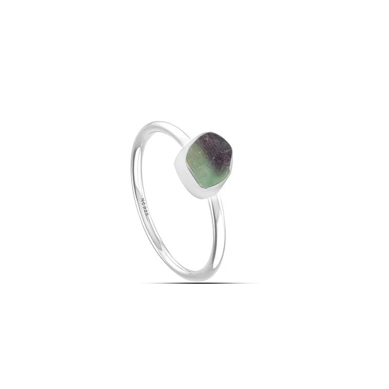 Fluorite Stackable Rough Crystal Ring