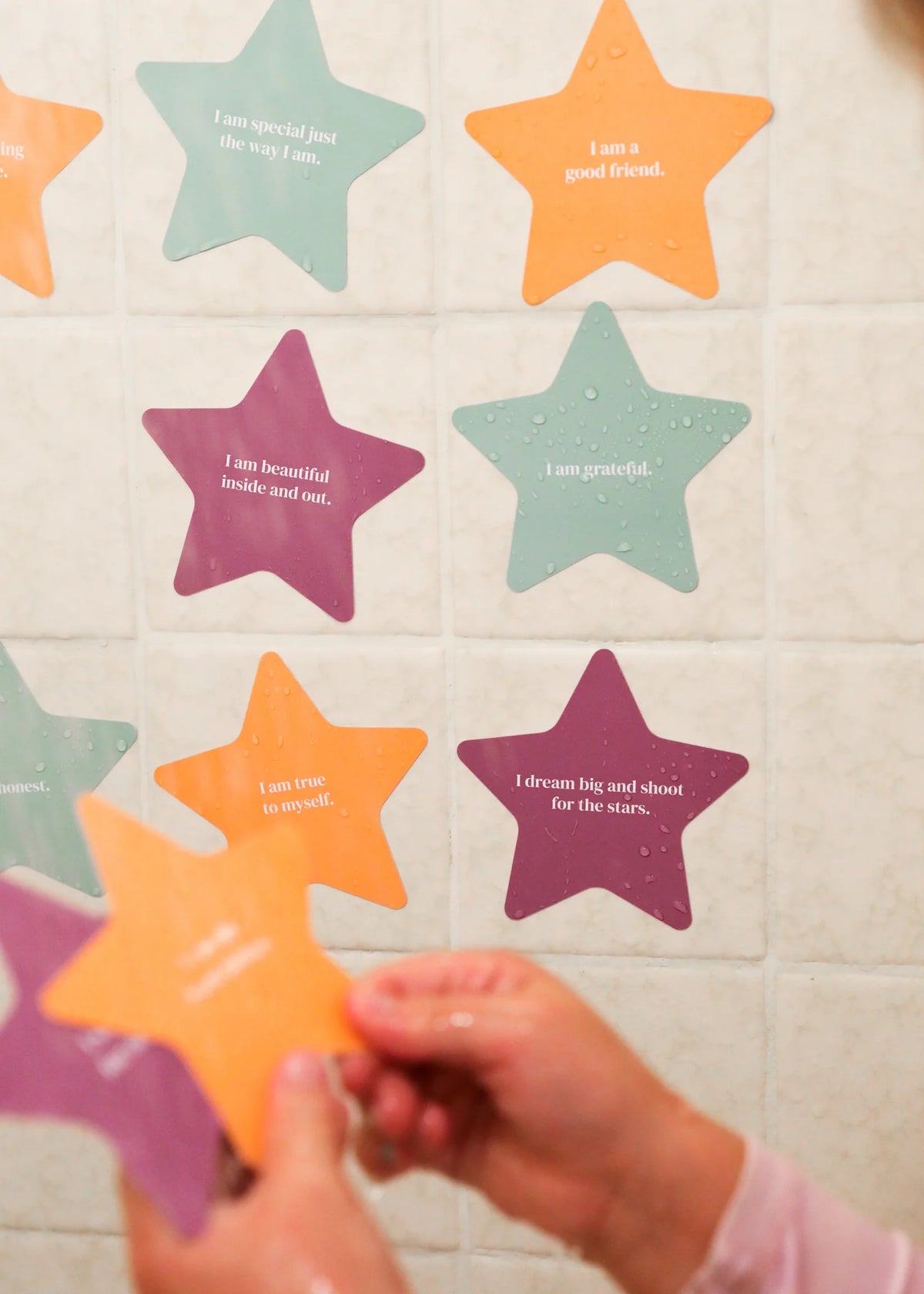 Kids Shower Affirmation Cards