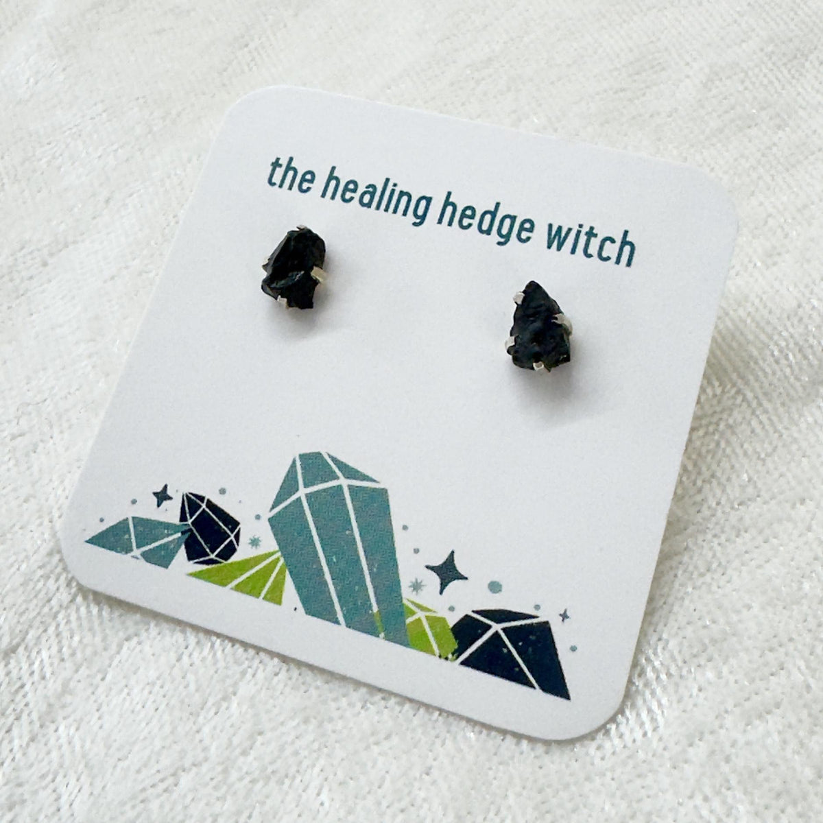 Shungite Sterling Silver Stud Earrings