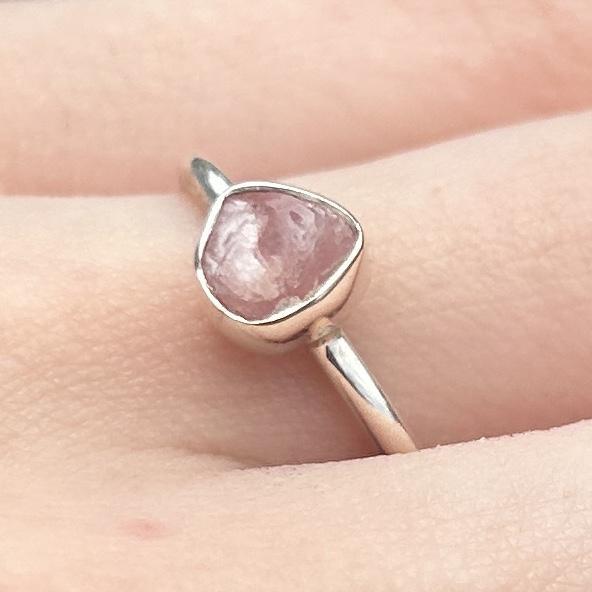 Rhodochrosite Stackable Crystal Ring