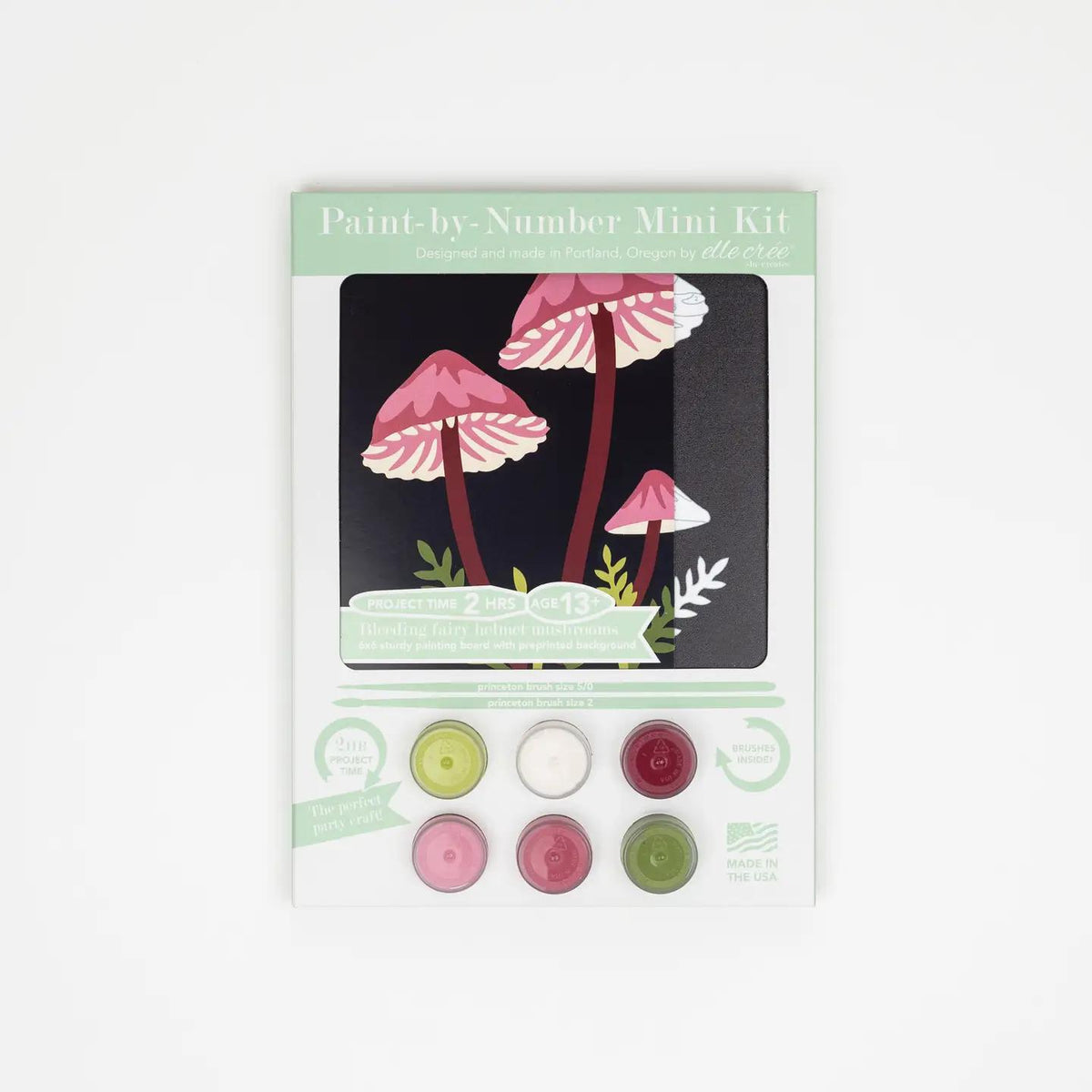 Mini Paint-By-Number Kit fairy mushroom