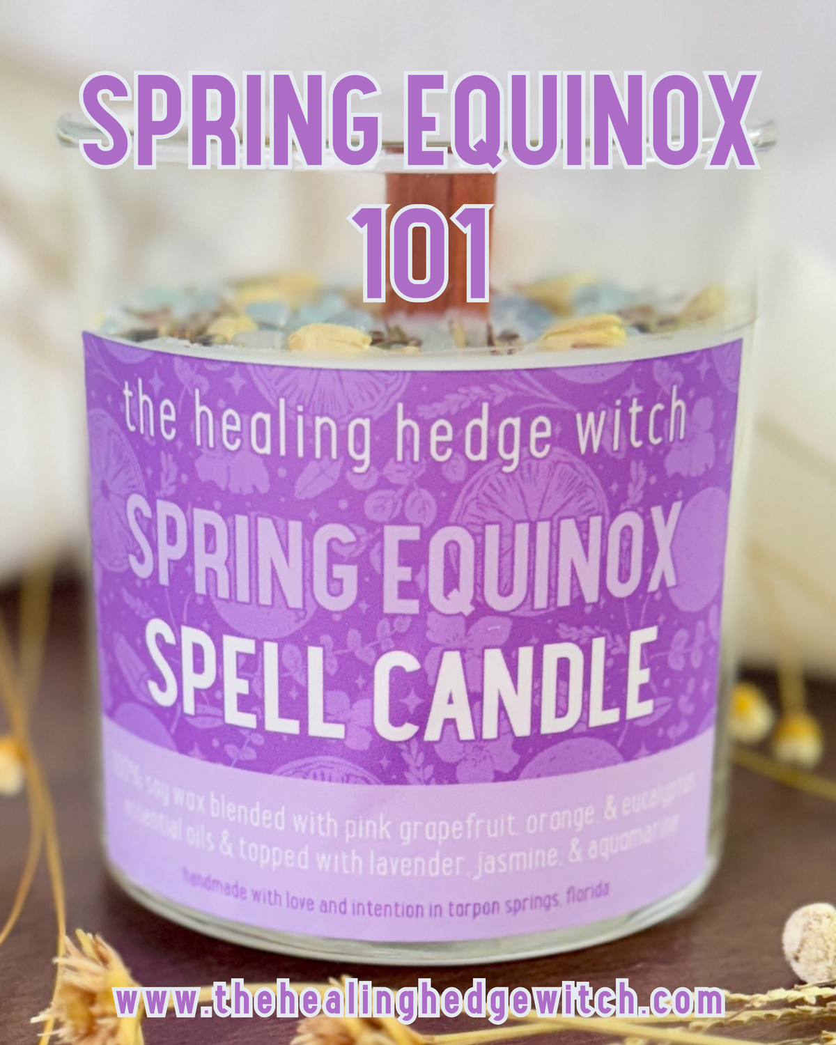 Spring Equinox Spell Candle