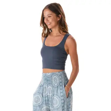 Slate Cropped Tank Vinyasa