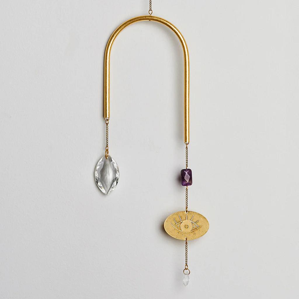 Amethyst Evil Eye Suncatcher