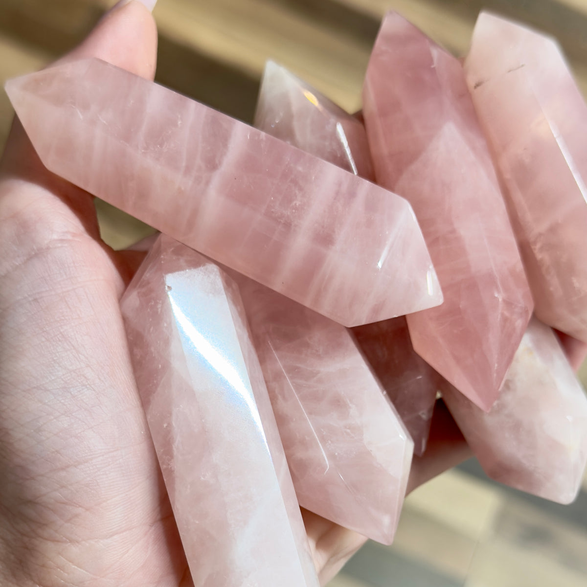 Rose Quartz Double Terminated Point