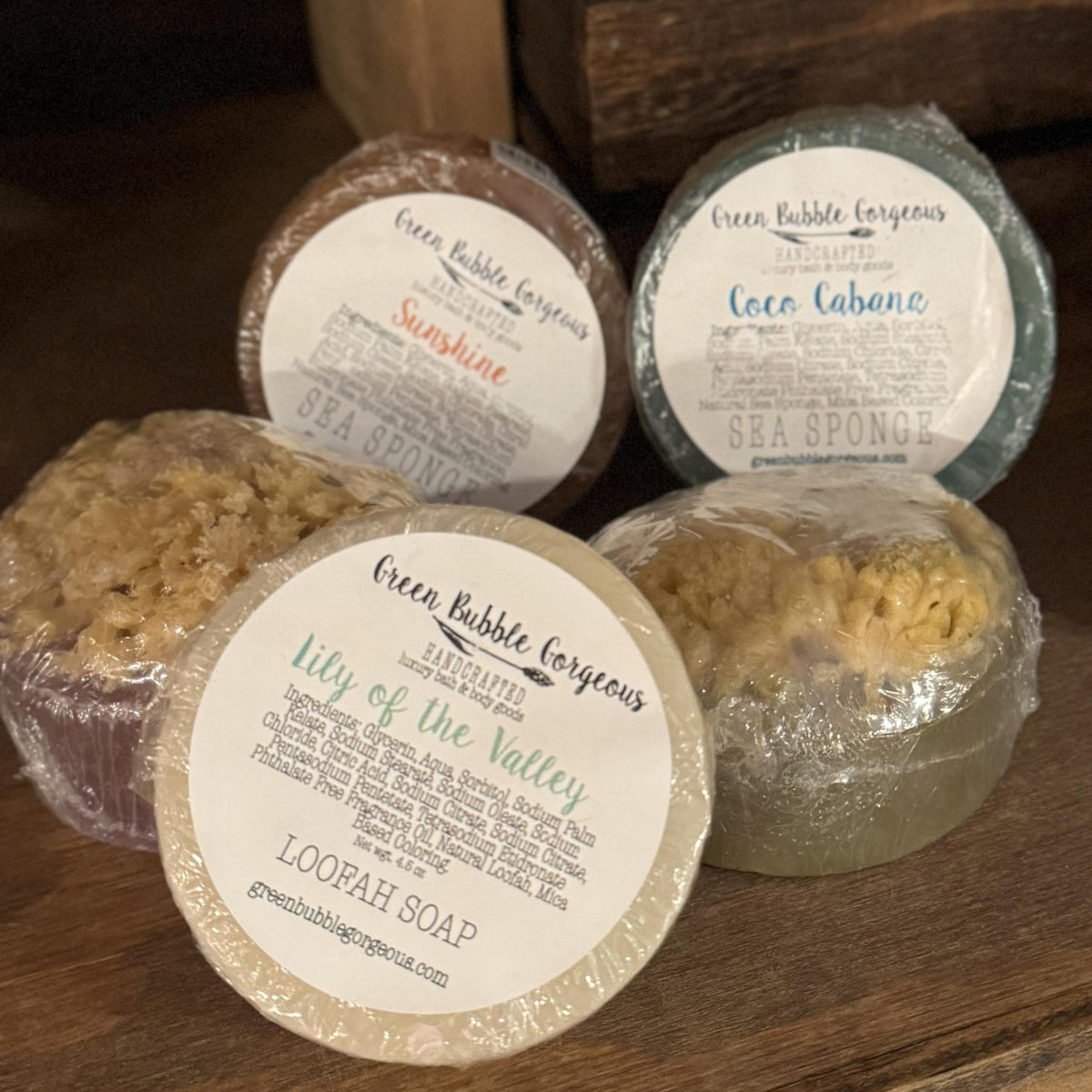 Sea Sponge Loofah Soap Handmade, 100 Natural and Organic Glycerin