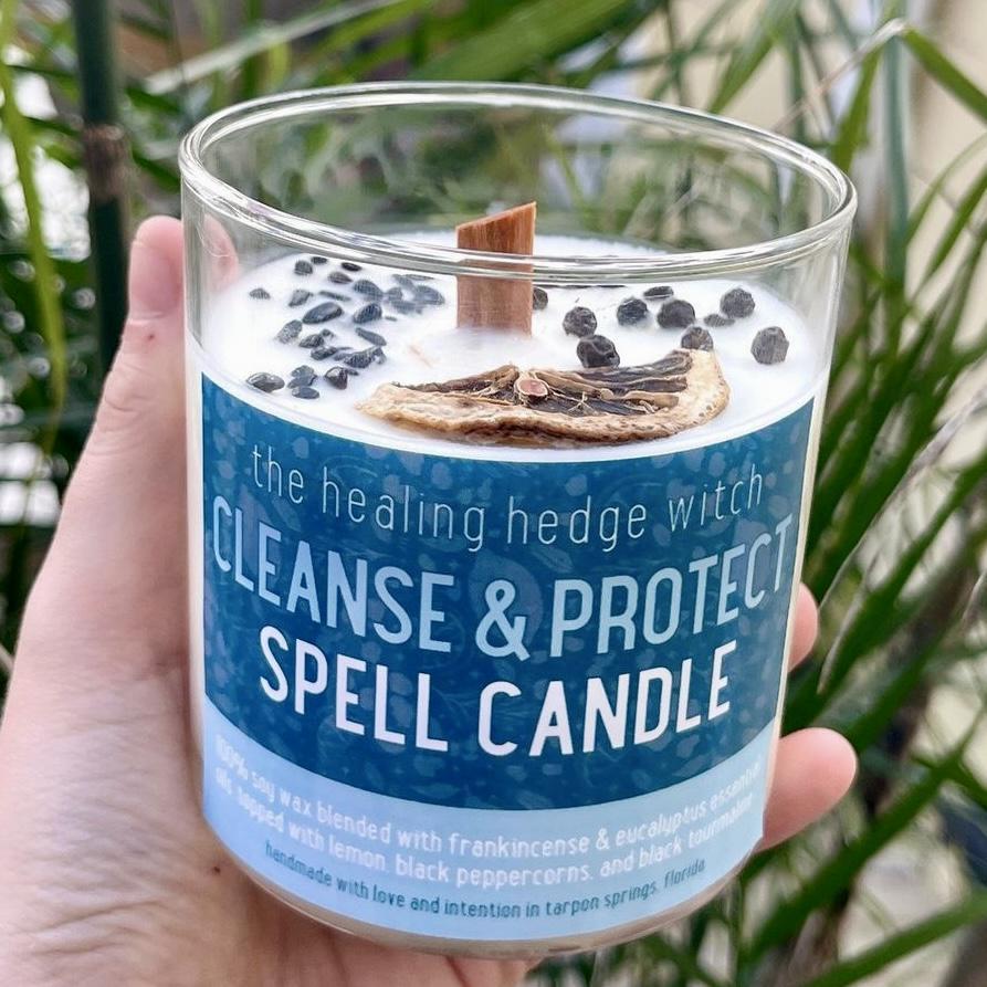 Cleanse & Protect Spell Candle Old Packaging
