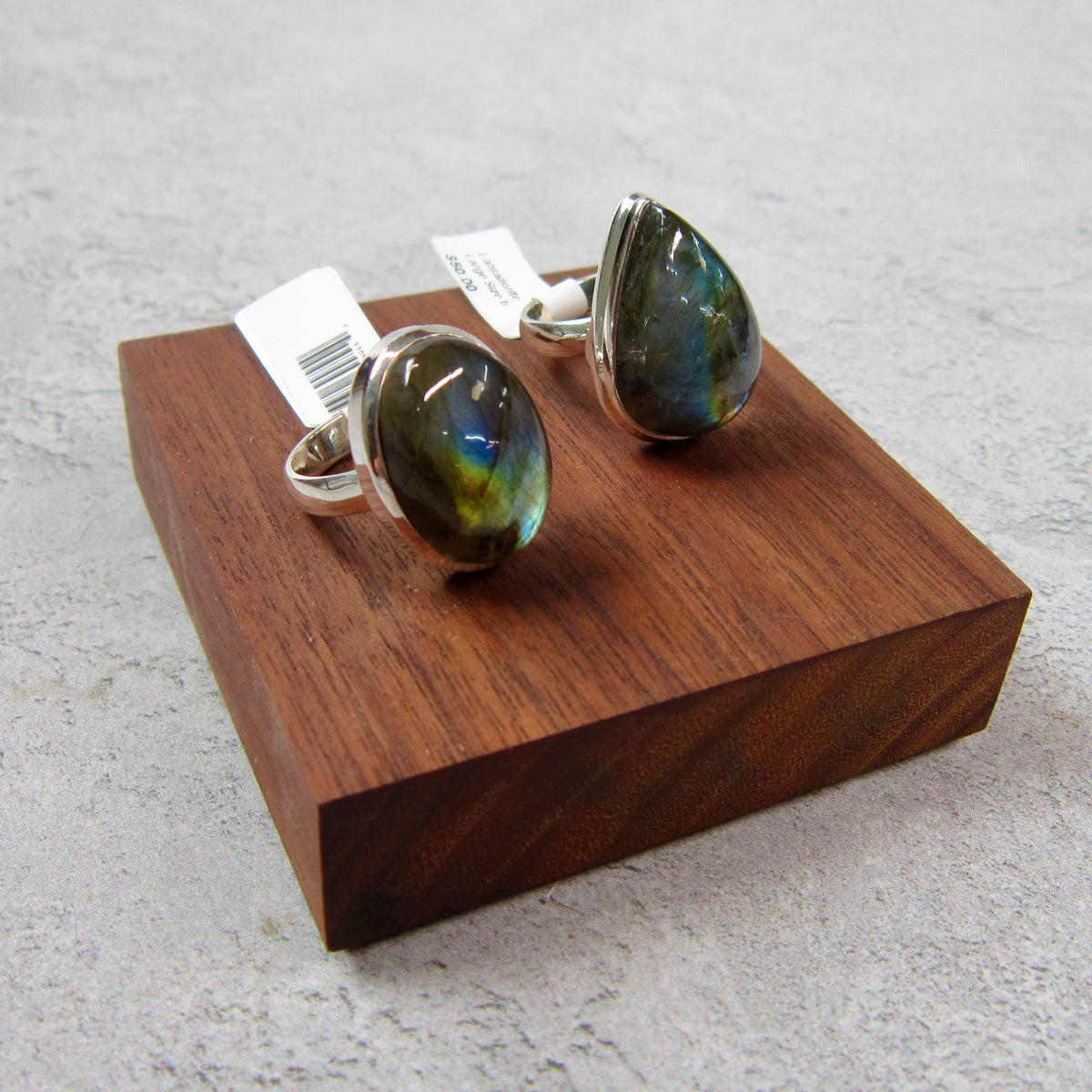 Labradorite Polished SS Ring