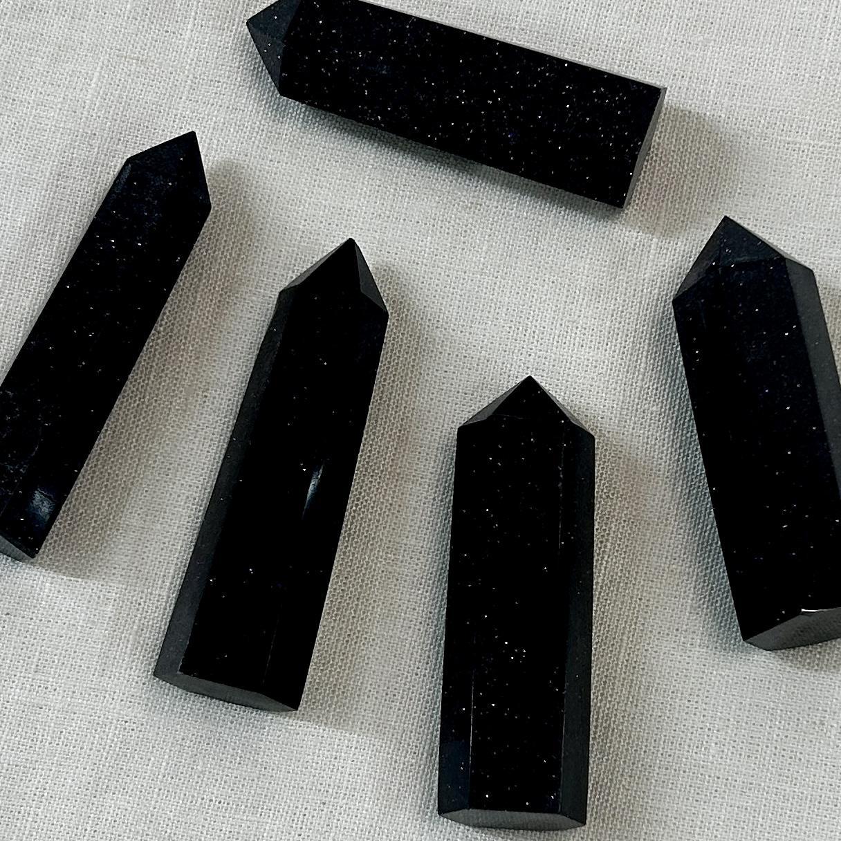 Blue Goldstone Mini Crystal Tower Intuitively Chosen