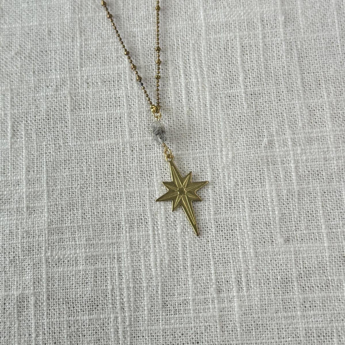 Herkimer Diamond North Star Necklace