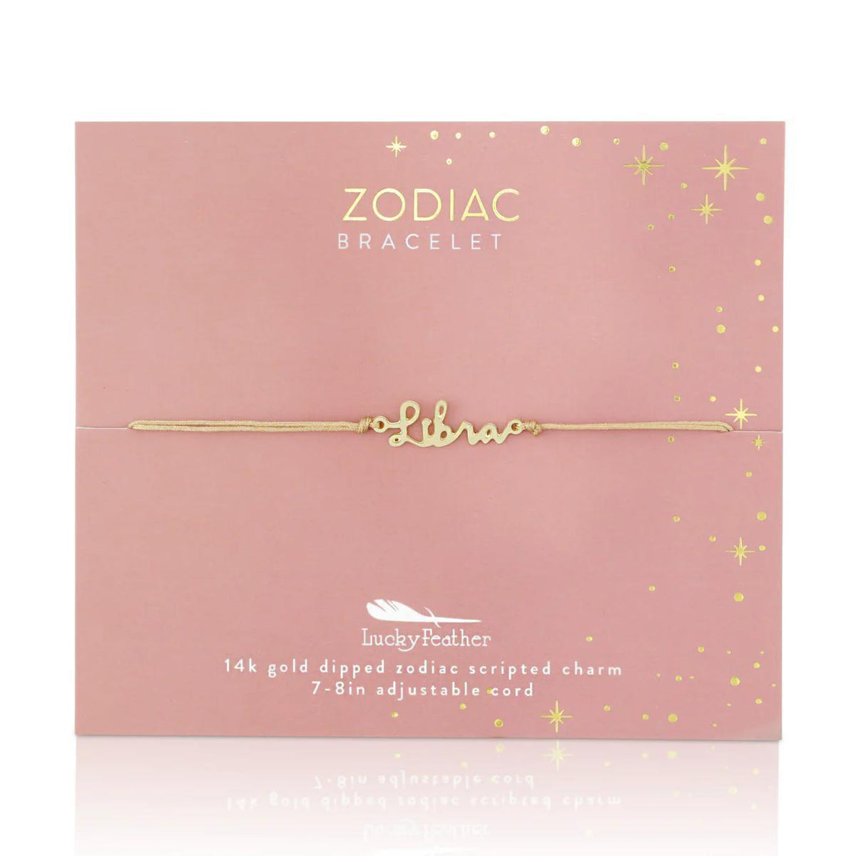 Zodiac Cord Bracelet Gold libra