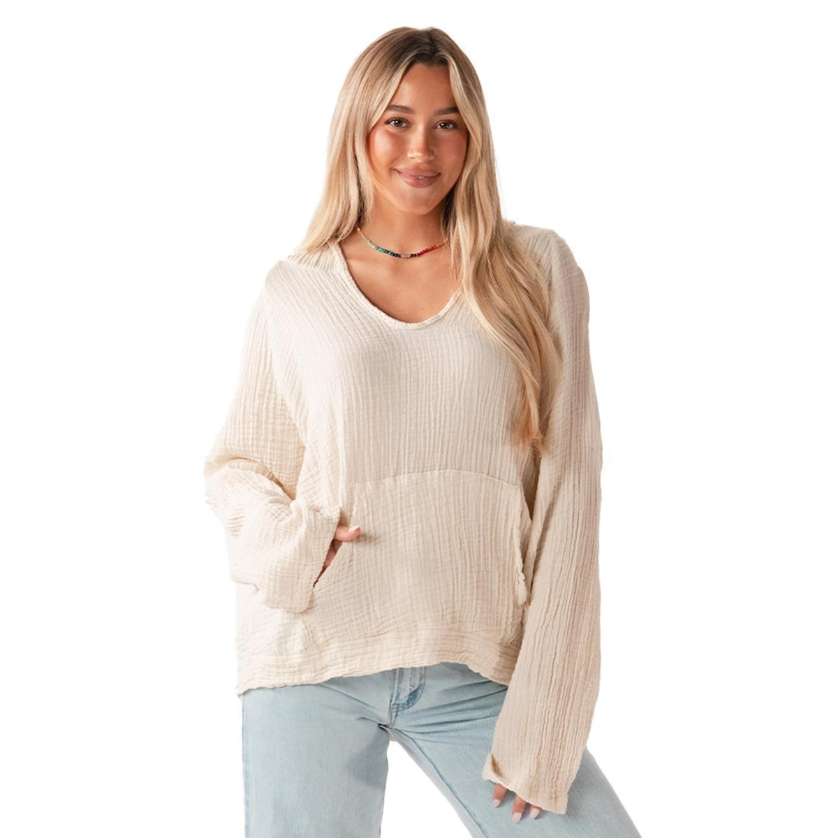 Cream Baja Pullover