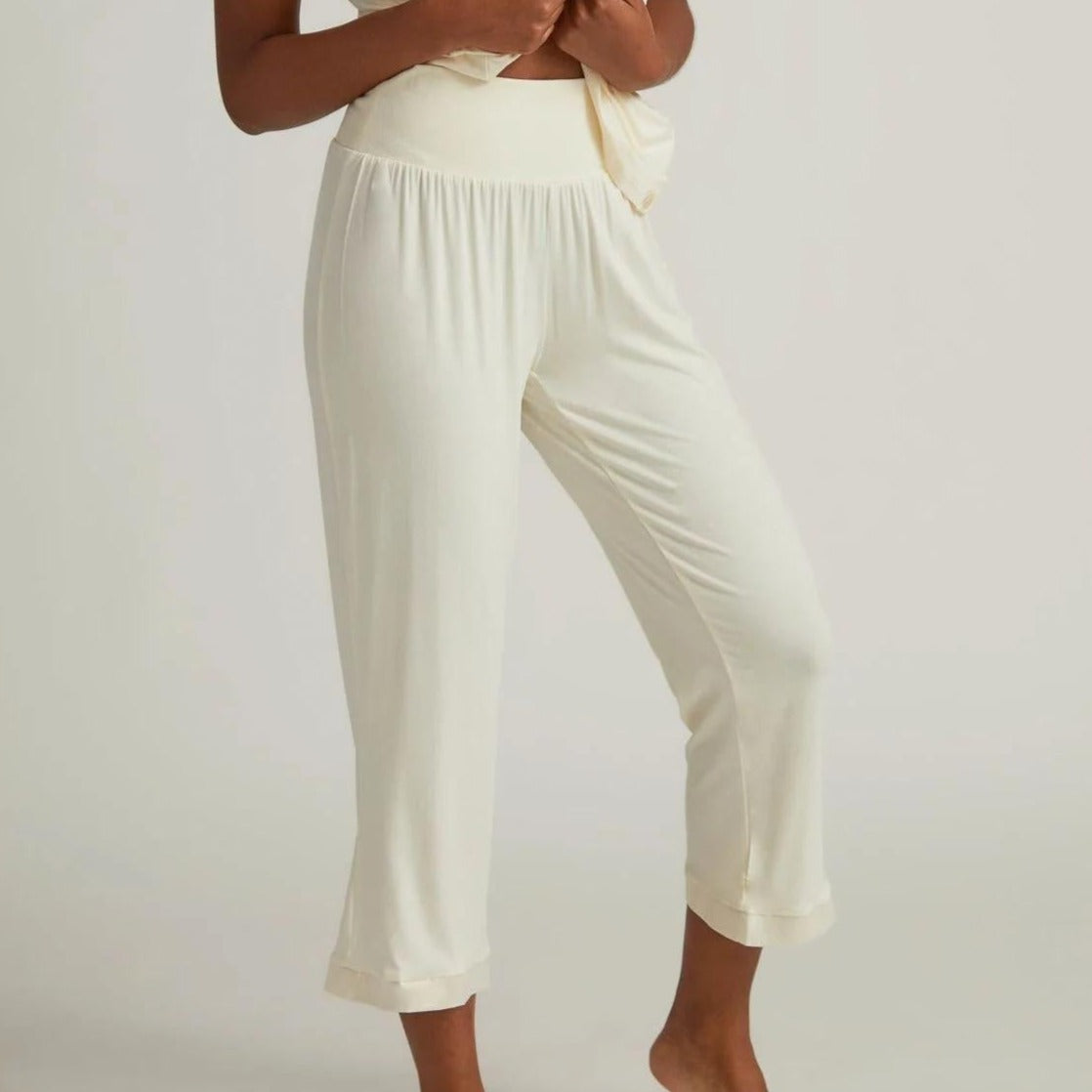 Bamboo Capri Pants - Ivory