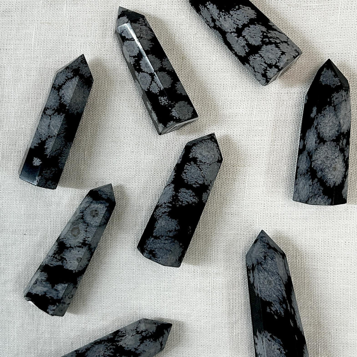 Snowflake Obsidian Crystal Tower Intuitively Chosen