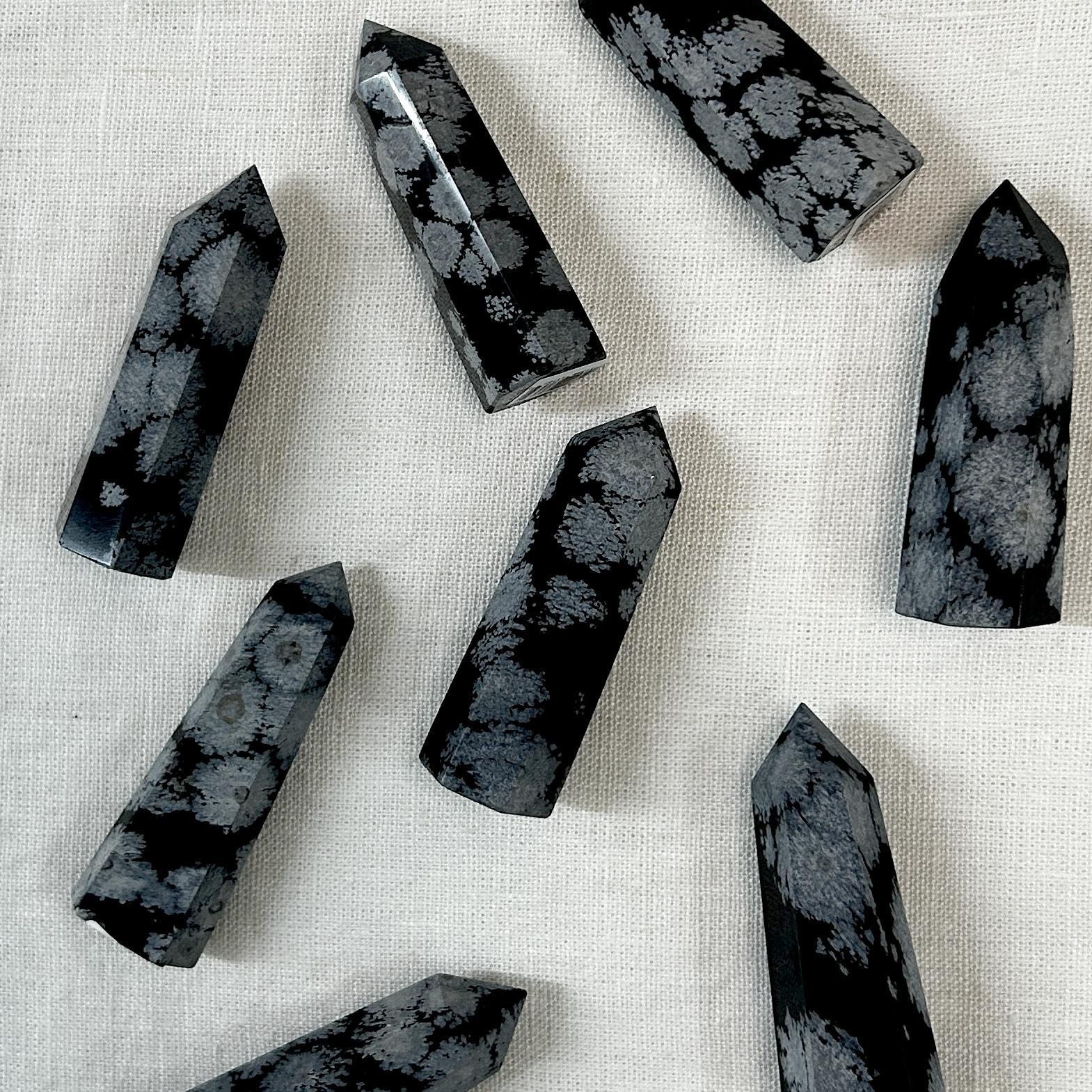 Snowflake Obsidian Crystal Tower Intuitively Chosen