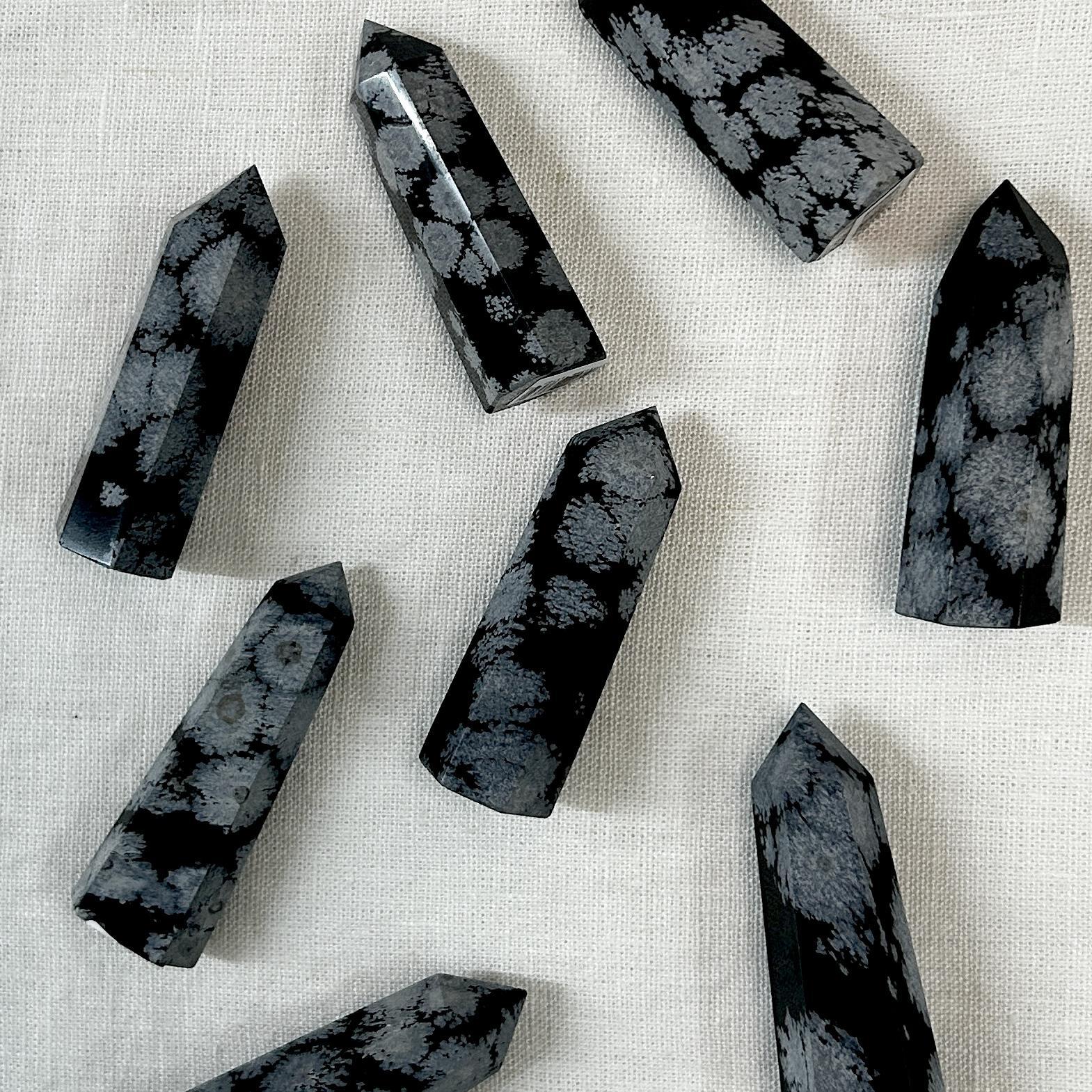 Snowflake Obsidian Crystal Tower Intuitively Chosen