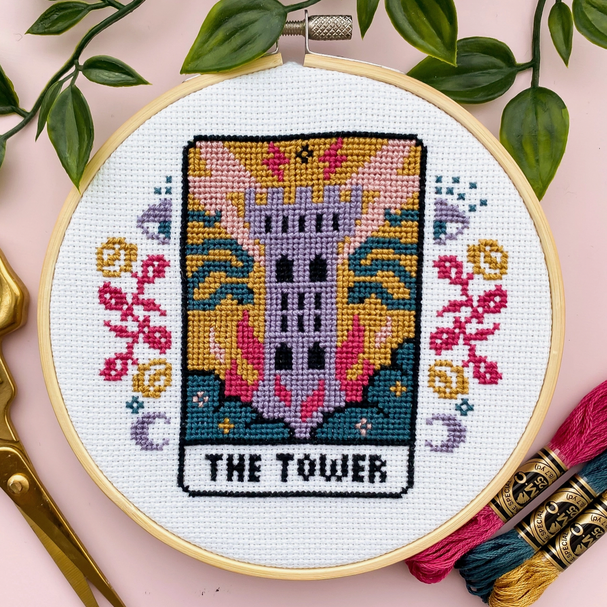 The Tower Tarot Cross Stitch Kit