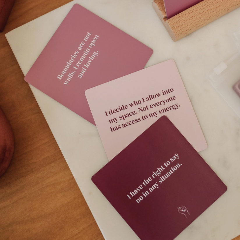 Boundaries Shower Affirmation Cards