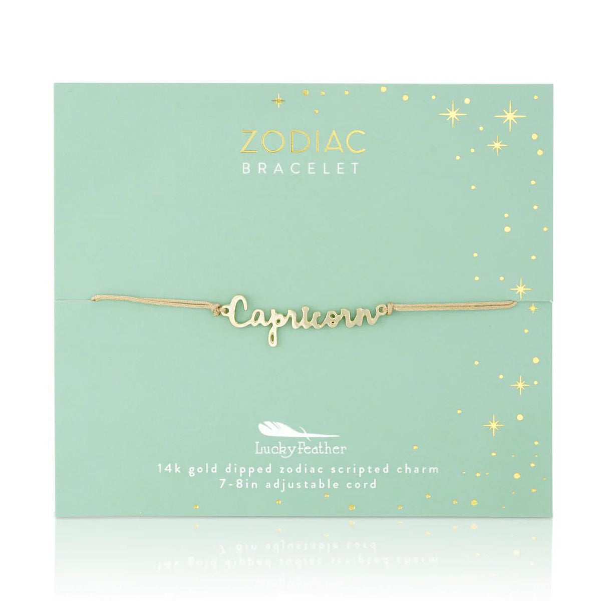 Zodiac Cord Bracelet Gold capricorn