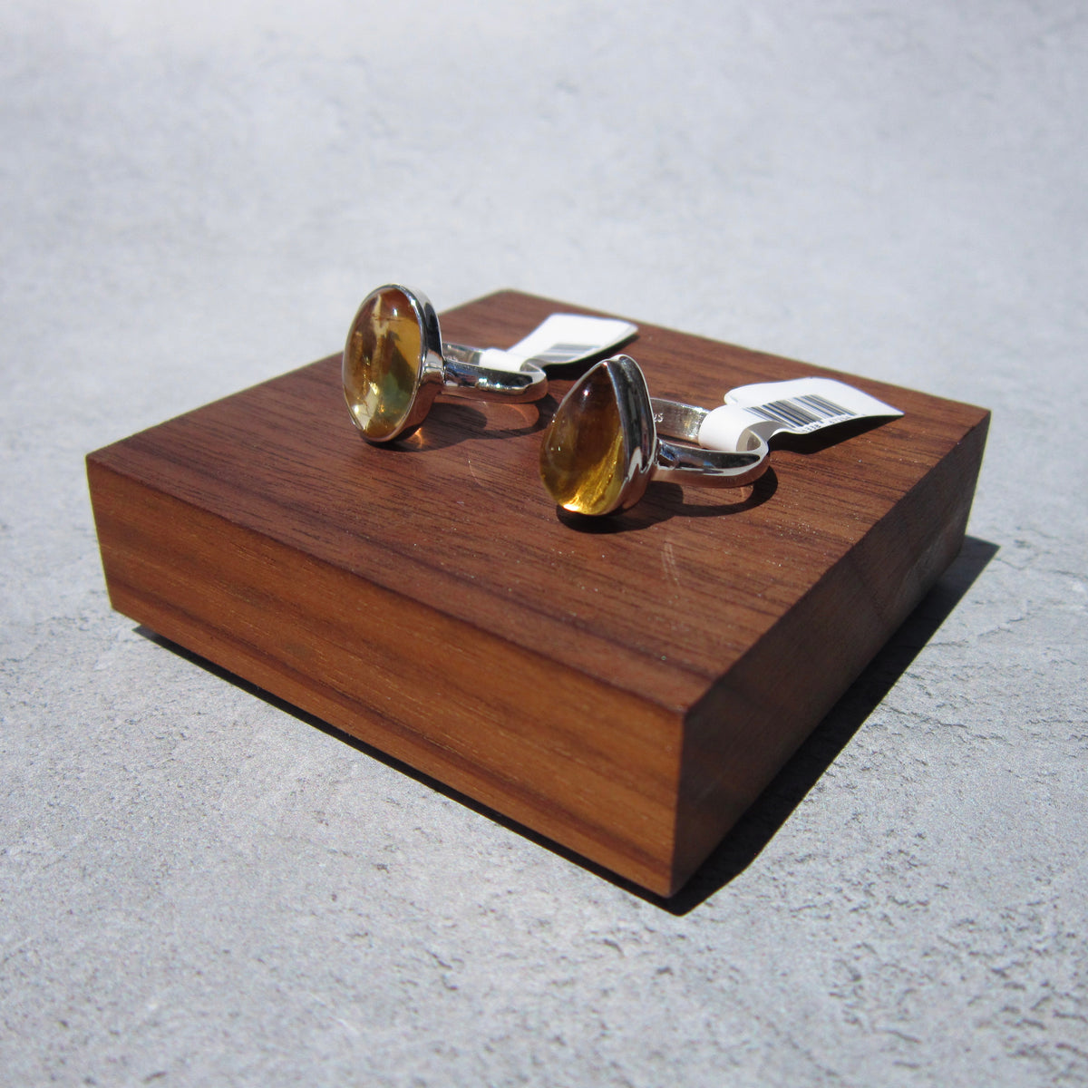 Citrine Polished SS Ring