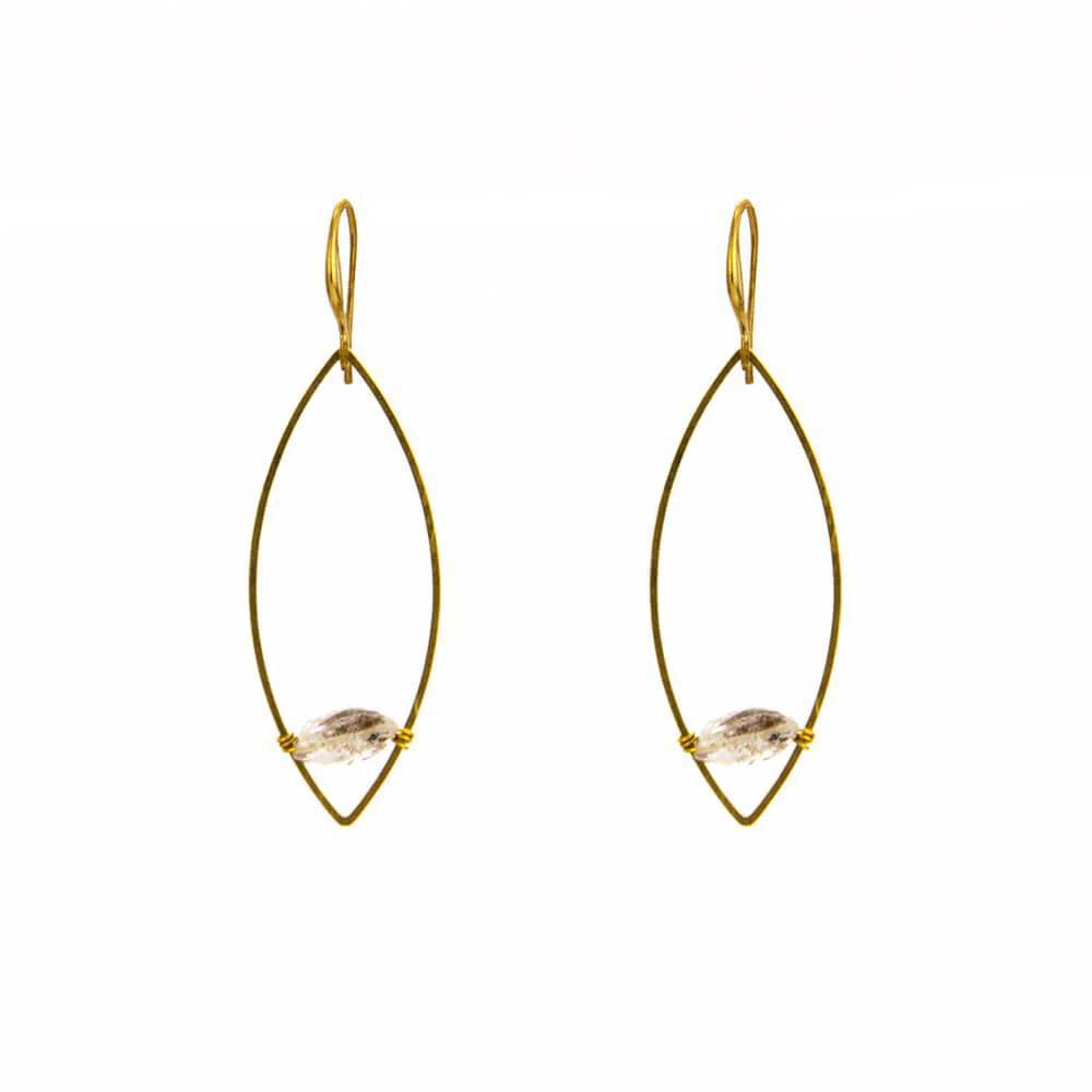 Herkimer Floating Marquise Earrings