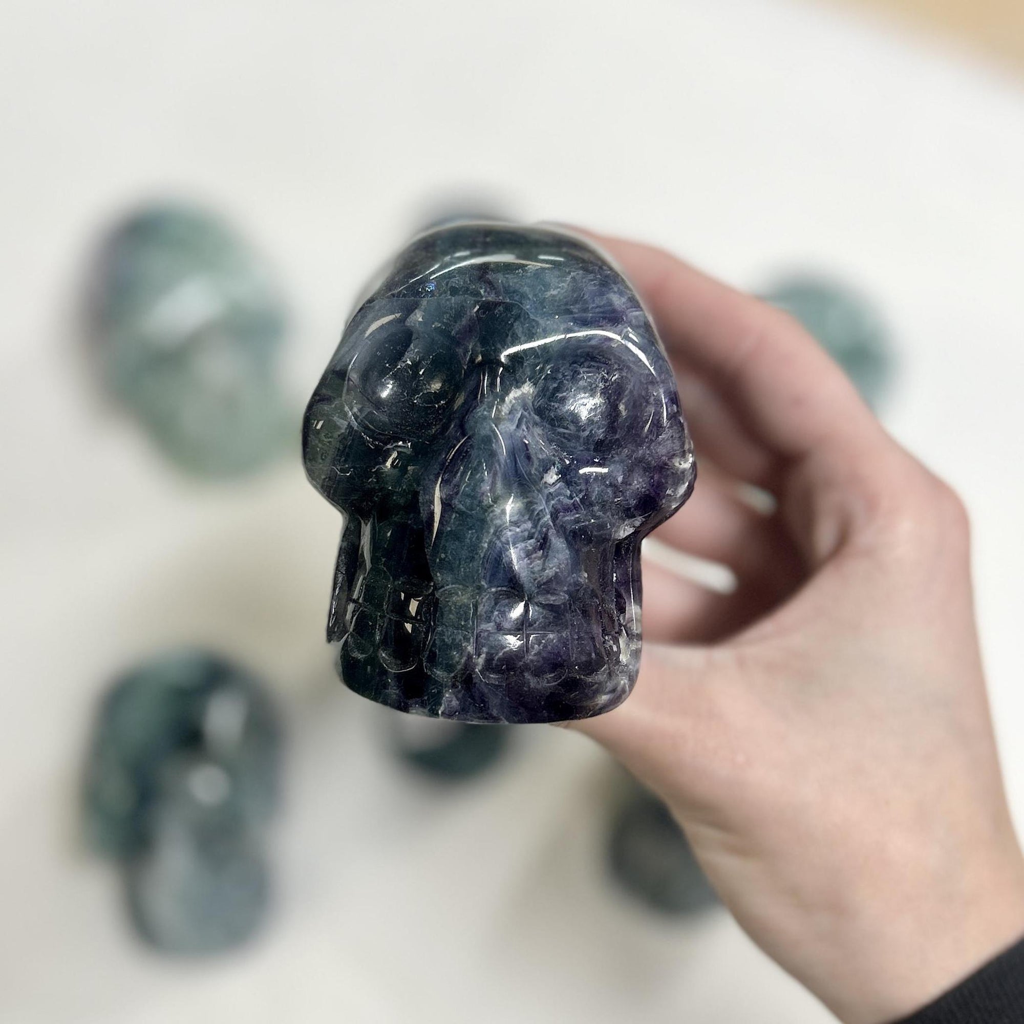 Fluorite Carved Crystal Skull