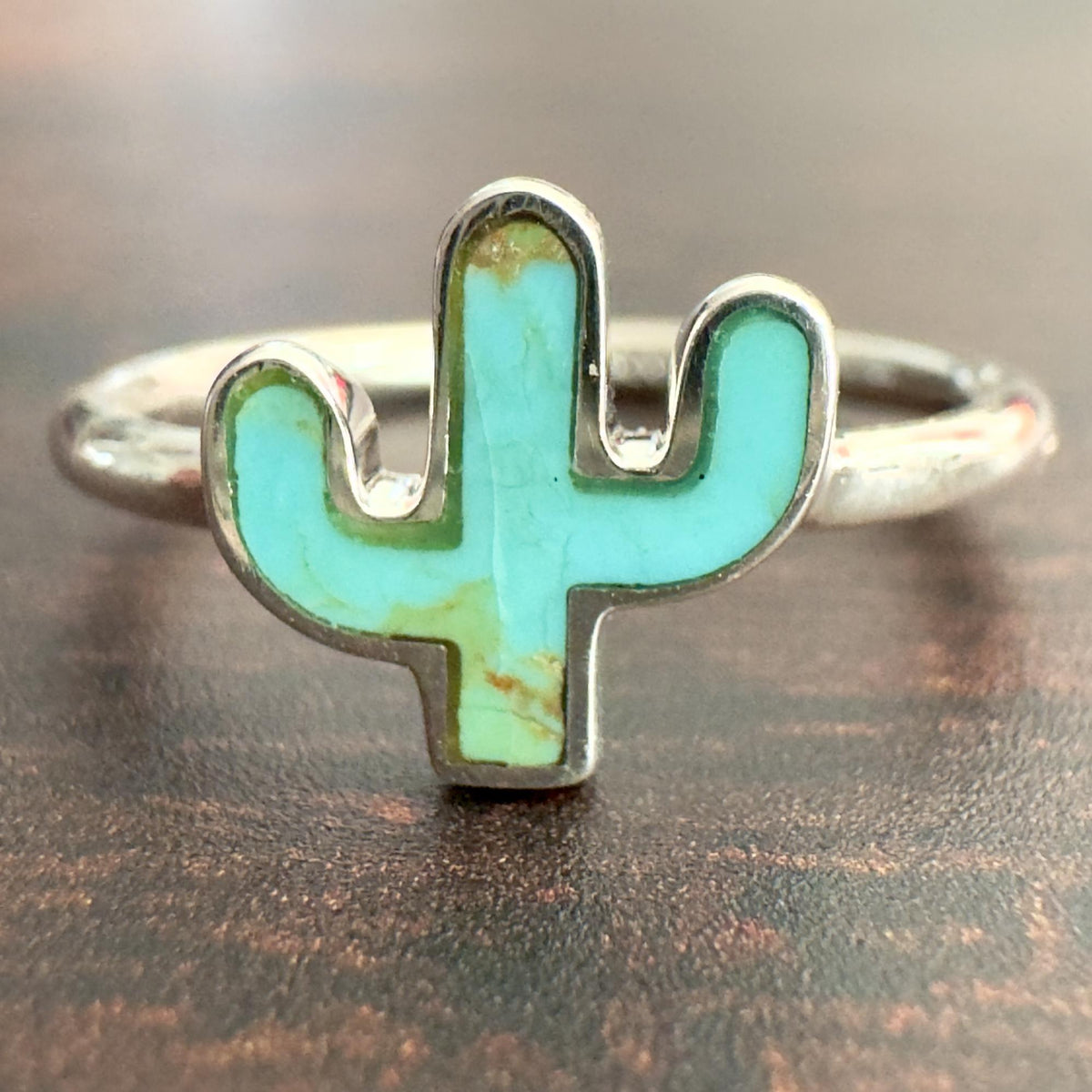 Cactus Turquoise Stackable Crystal Ring