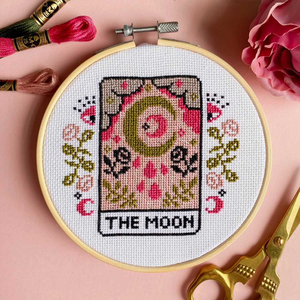 The Moon Tarot Cross Stitch Kit