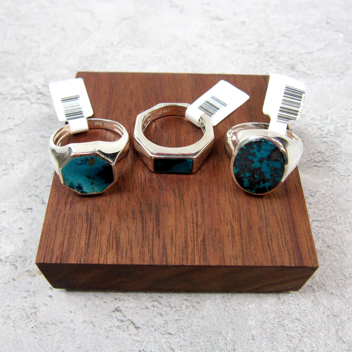 Shattuckite Men&#39;s Sterling Silver Ring