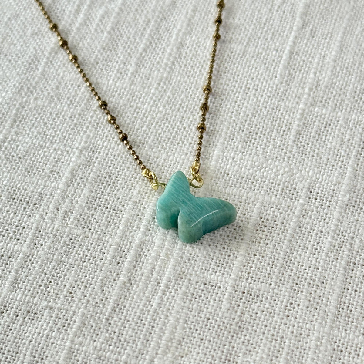 Amazonite Butterfly Necklace