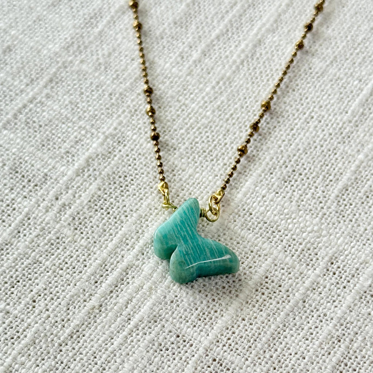 Amazonite Butterfly Necklace