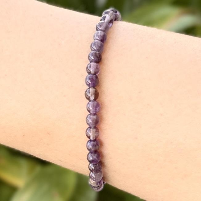 Amethyst Crystal Bracelet 4mm