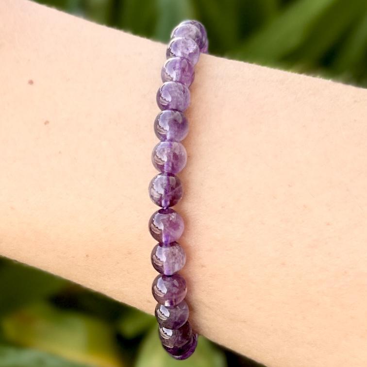 Amethyst Crystal Bracelet 6mm