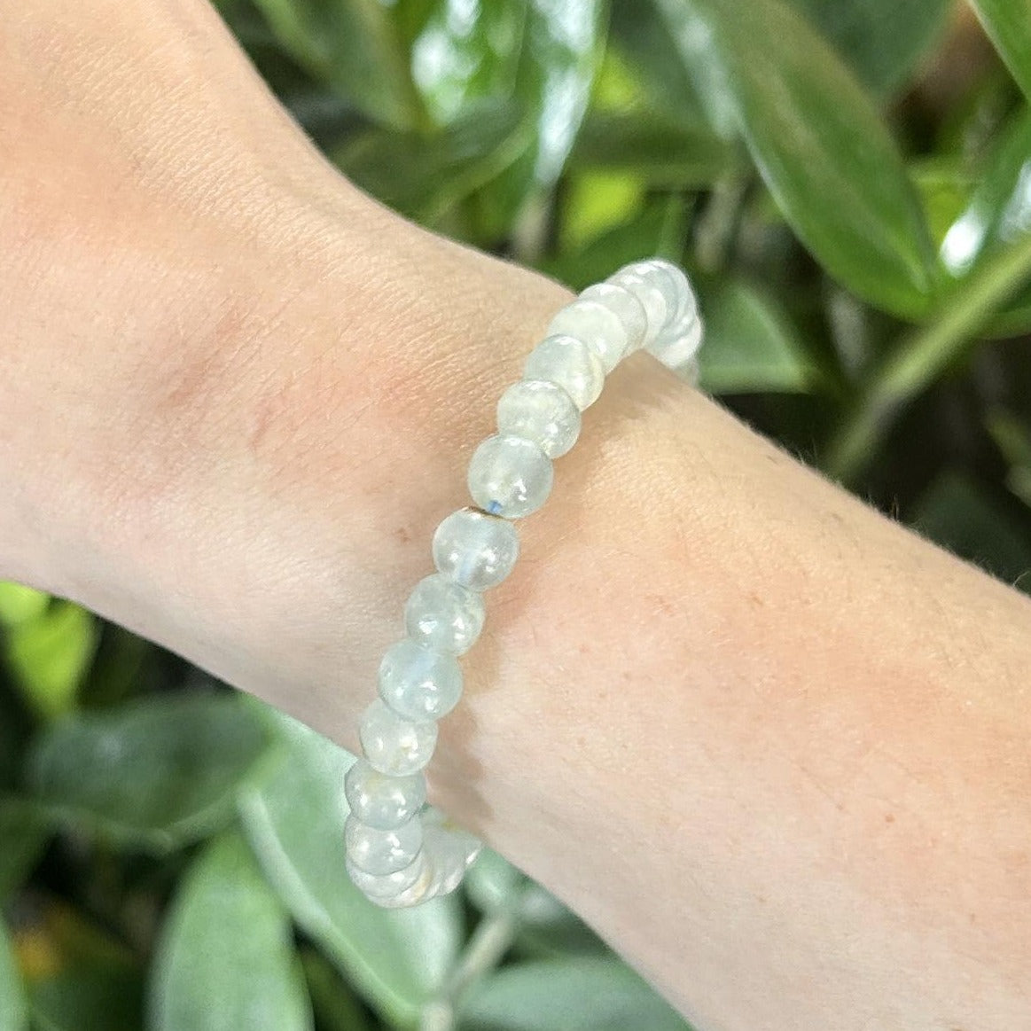 Aquatine Lemurian Calcite Crystal Bracelet 8mm