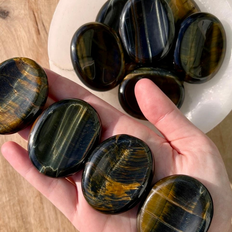 Blue Tiger&#39;s Eye Calming Stone