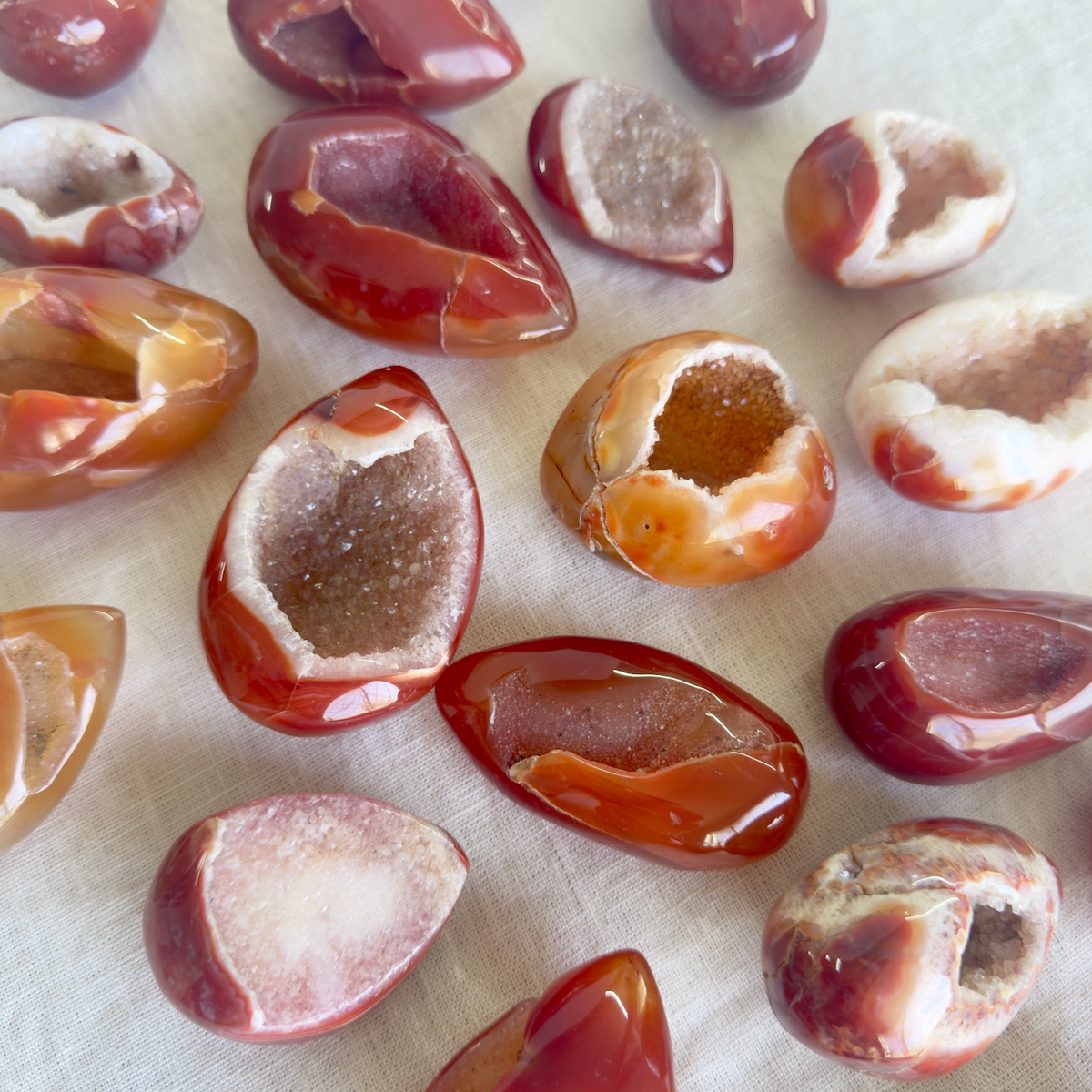 Carnelian Druzy Egg