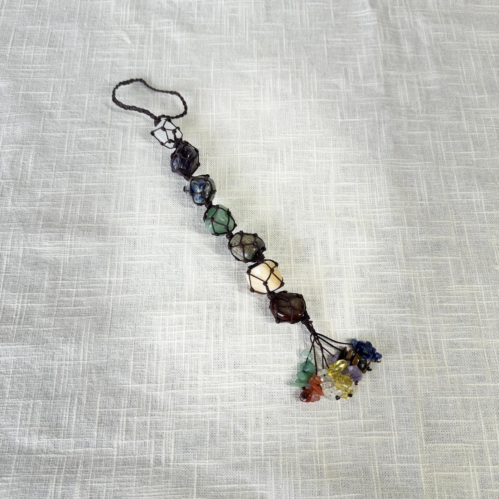 Chakra Crystal Macrame Hanging Ornament