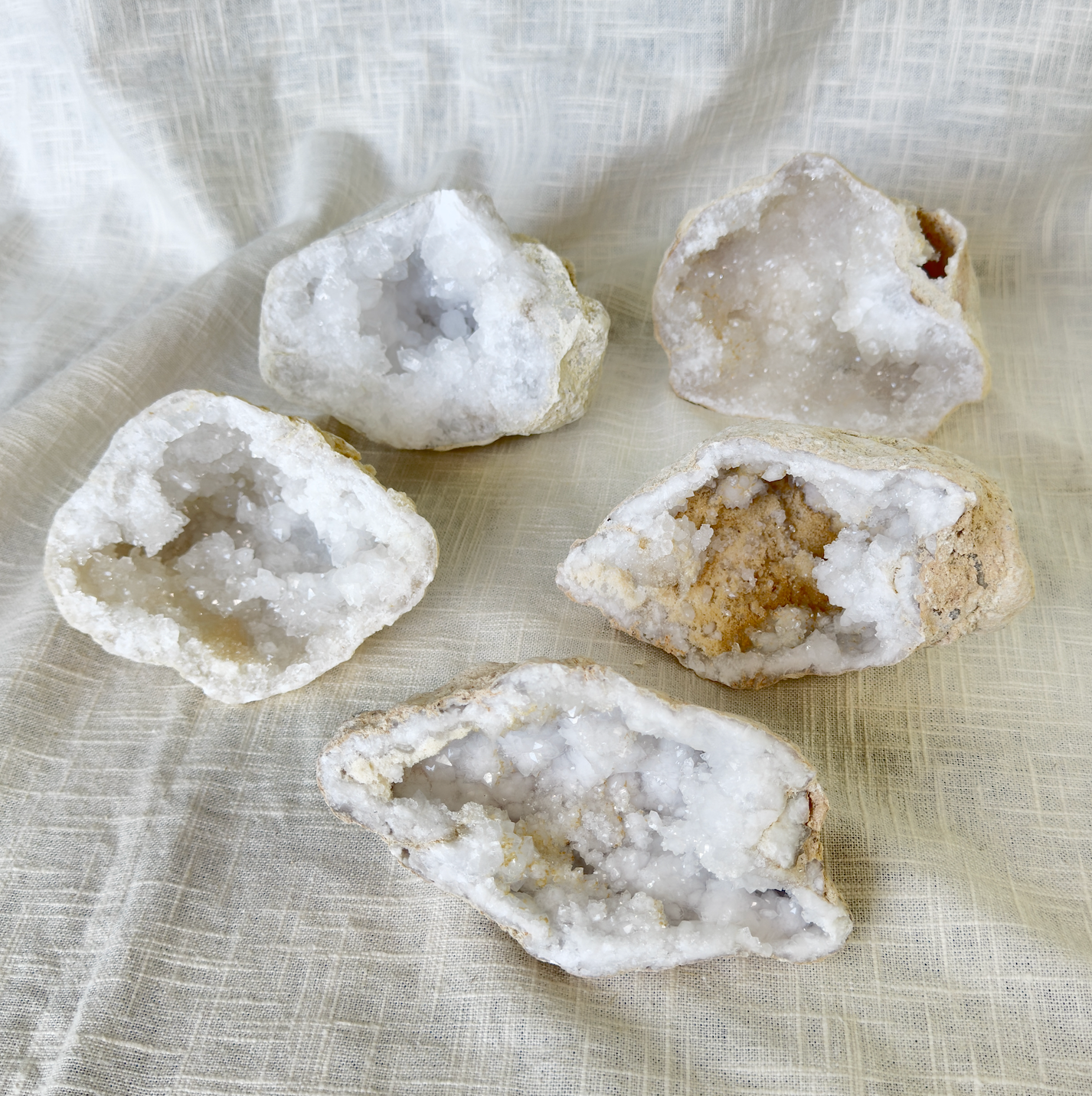 Clear Quartz Geode Pieces