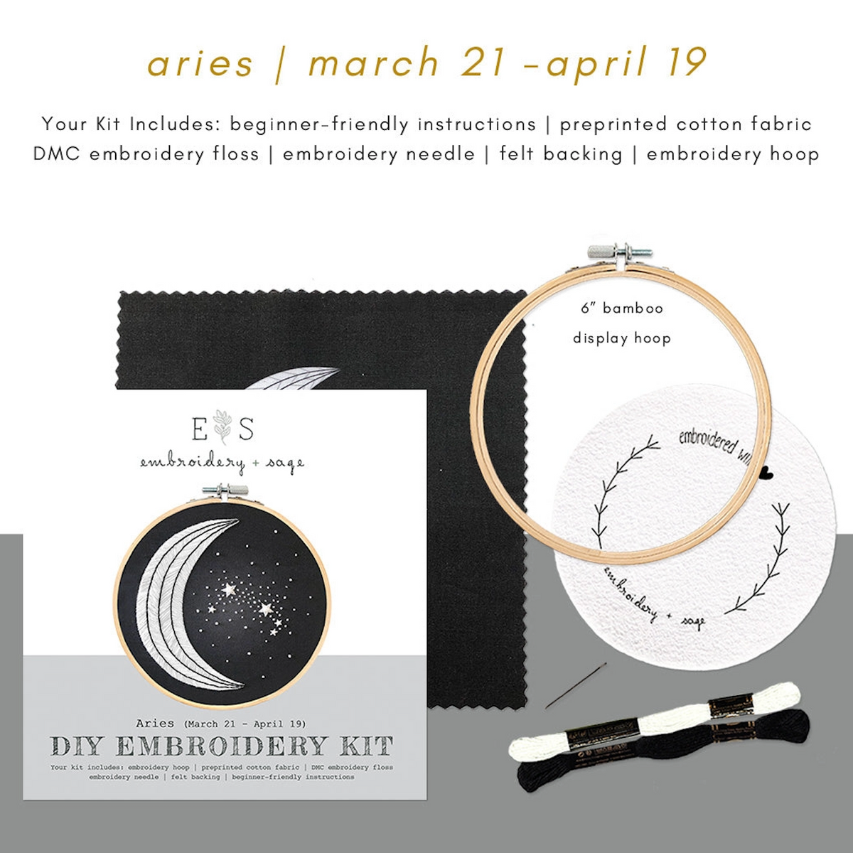 Embroidery Kit aries