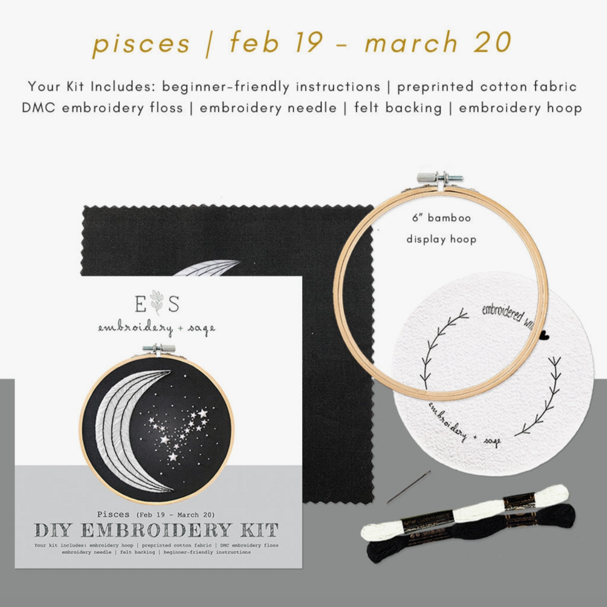 Embroidery Kit pisces