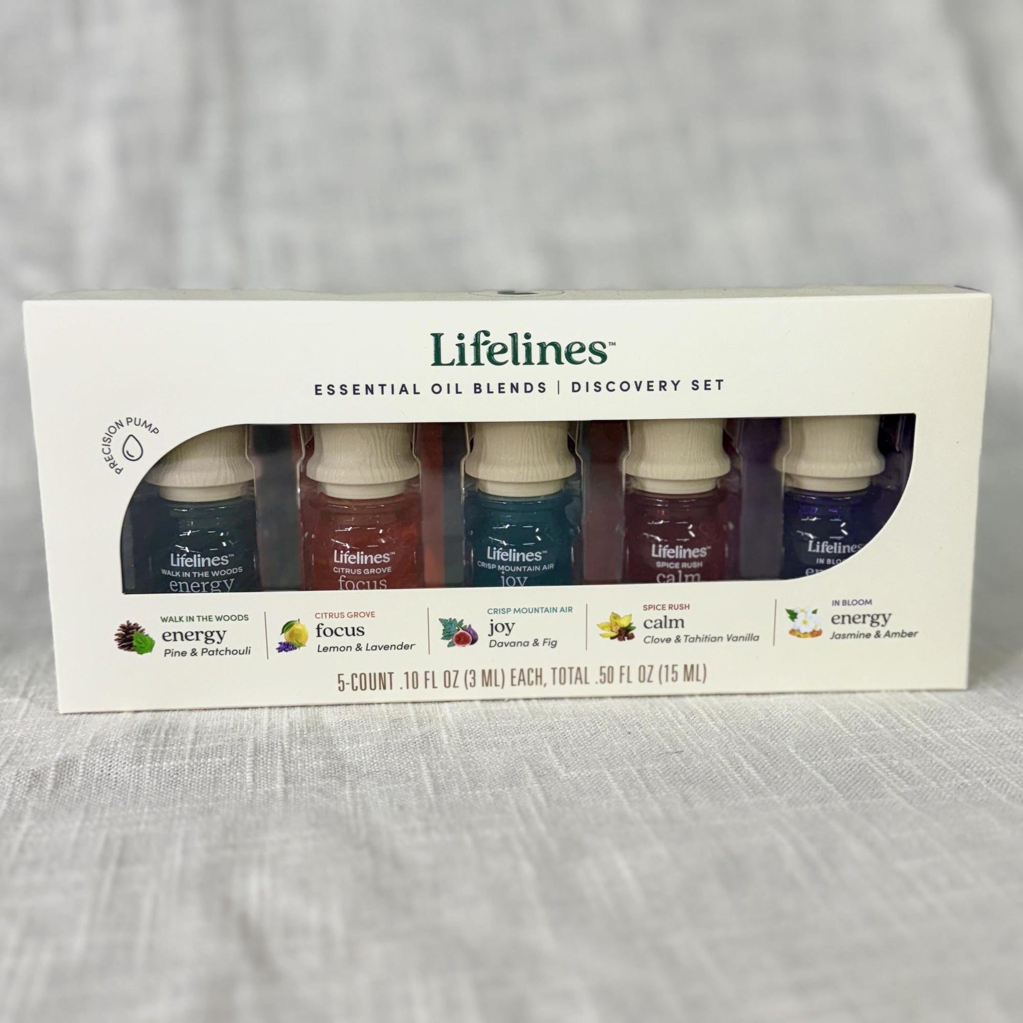 Essential Oil Discovery Set 5 pack Joy, Calm, Energy, Focus