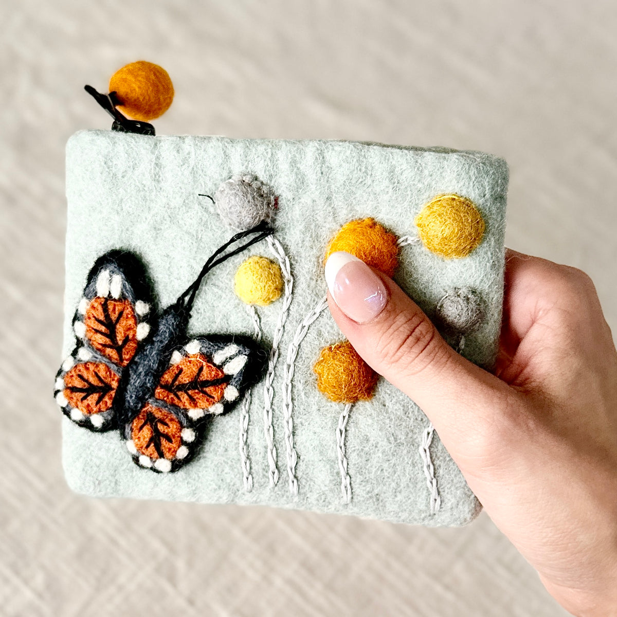 Felt Coinpurse monarch