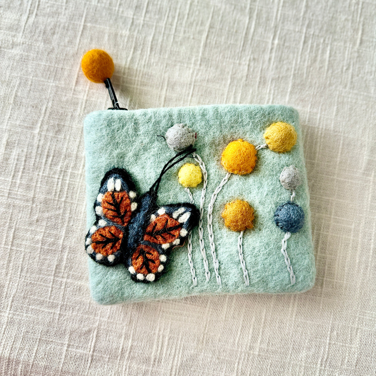 Felt Coinpurse monarch