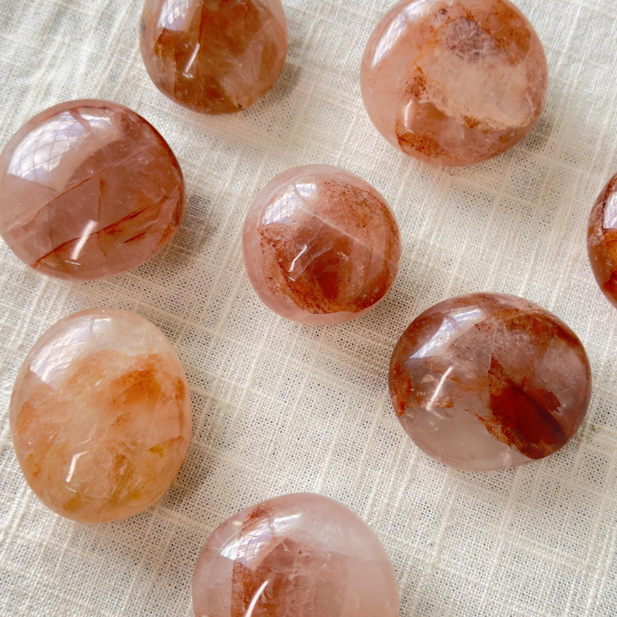 Fire Quartz Palm Stone