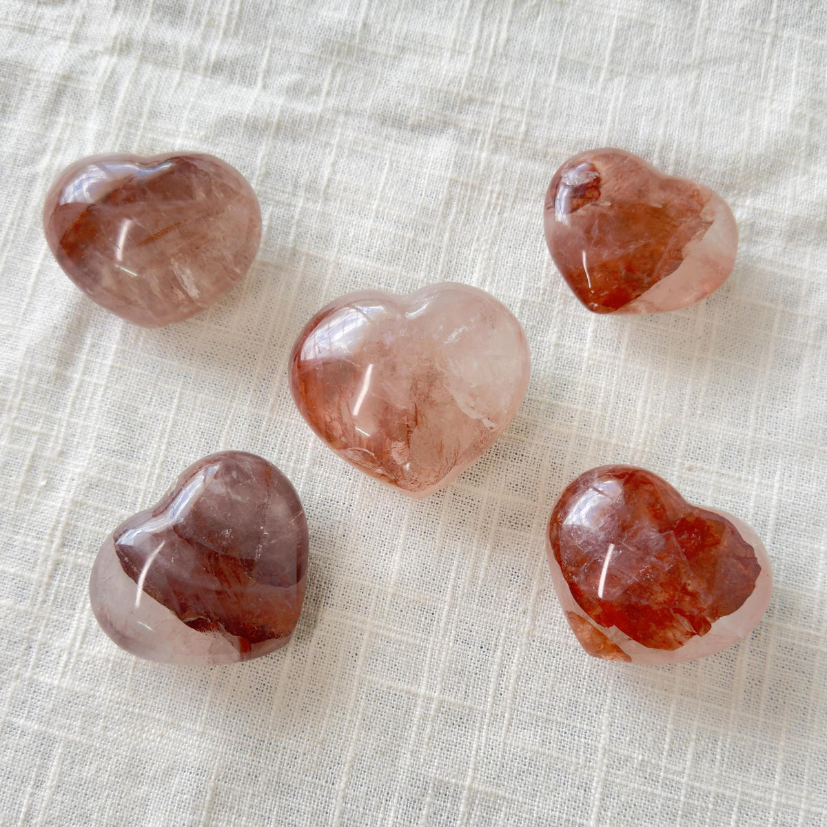 Fire Quartz Puffy Heart Intuitively Chosen