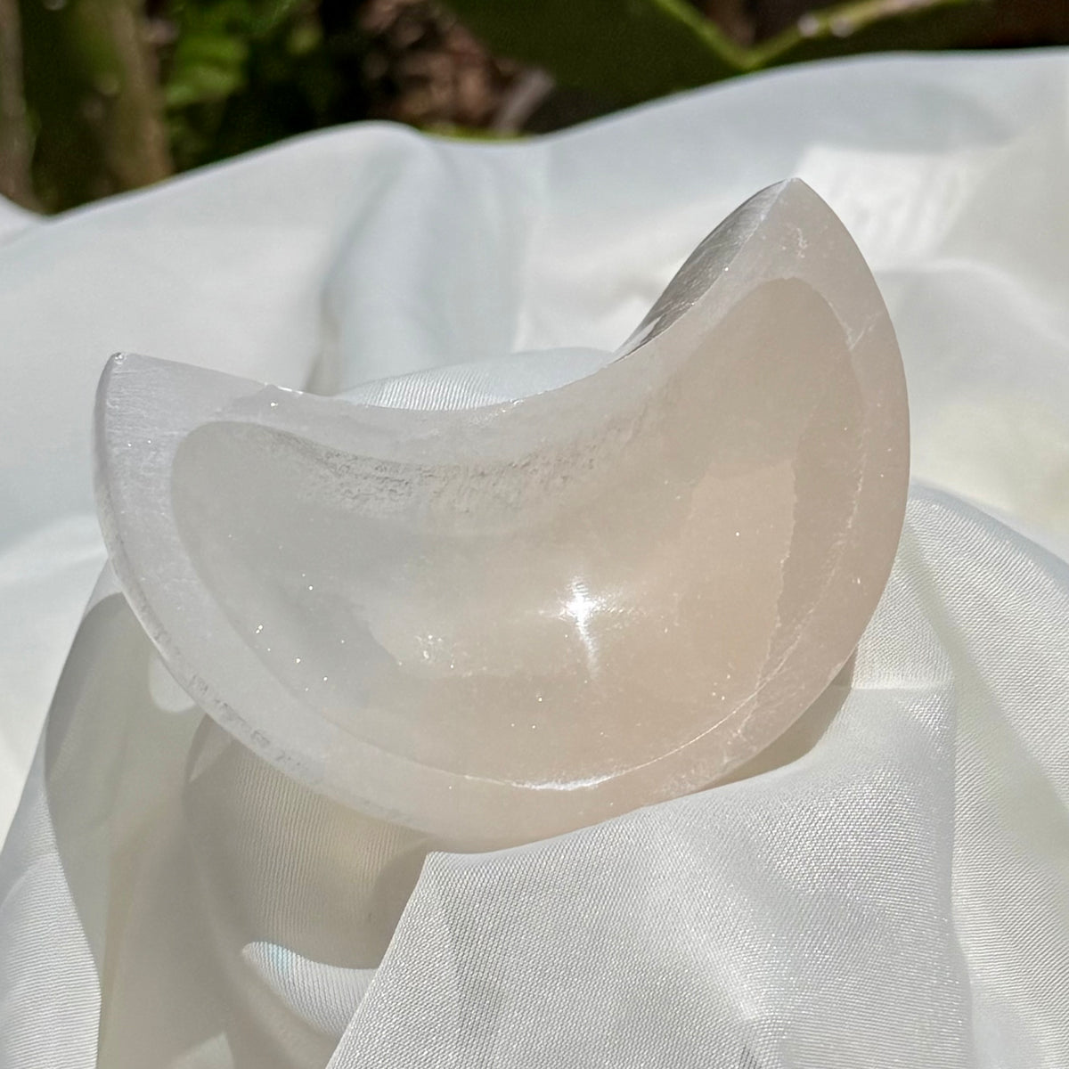 Moon Shaped Selenite Bowl