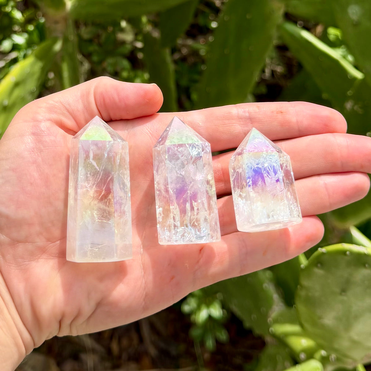 Aura Quartz Fire and Ice Tower Intuitively Chosen