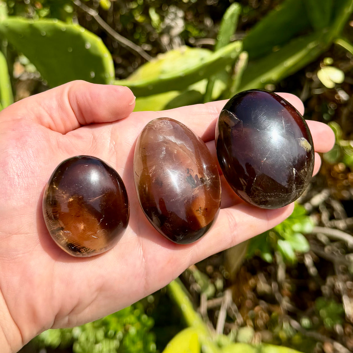 Smoky Quartz Palm Stone